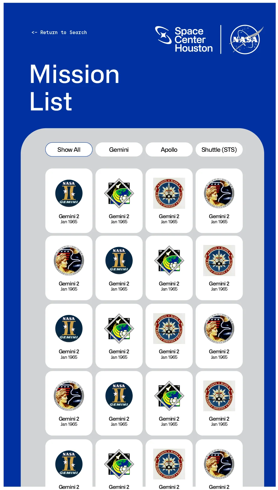 Mission Control Database